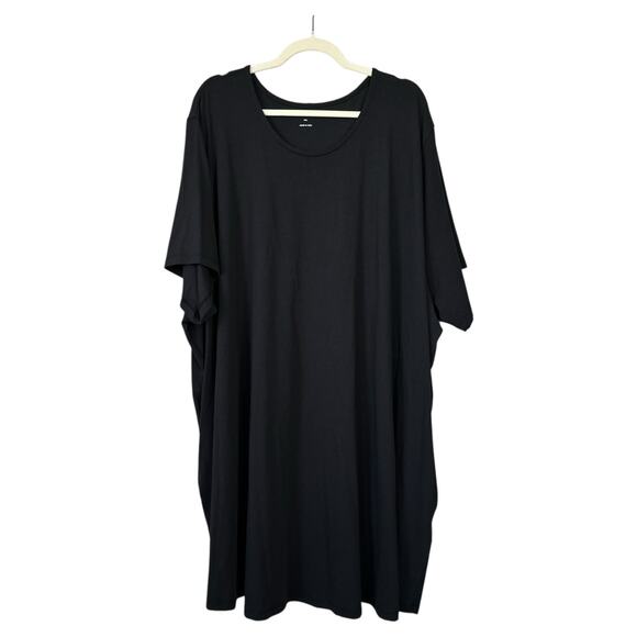 UNIVERSAL STANDARD Halie T-Shirt Dress Black Plus Size 3XL Womens 34-36 Comfy - Picture 2 of 7